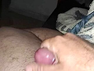 mature guy strokes cock blasts huge creampie load 💦😩