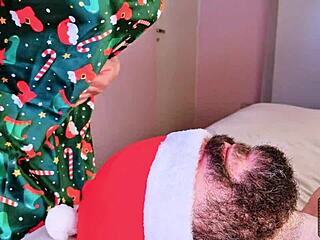 myst duo gets festive with nipple orgasm in passionate christmas milf play