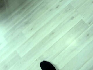 Skinny neighbor slut deepthroats massive cock