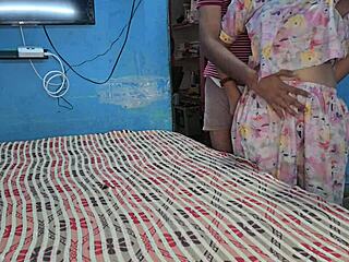 village indian milf wife gets her big tits and shaved pussy licked during indoor body massage