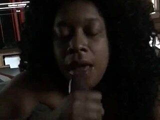 caramel kush slurps cock deep sloppy blowjob ends in drowning cumshot