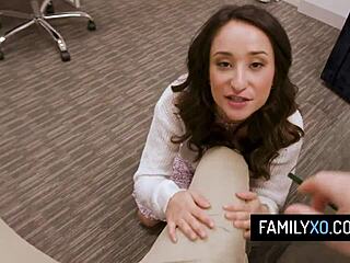 Perv stepdad pounds isabella nice's pussy doggystyle at work office