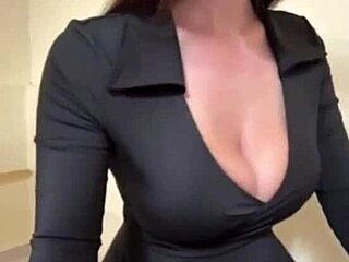 beautiful big boobs wife gets public webcam massage turning into milf fuck
