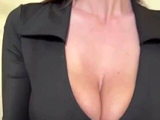 beautiful big boobs wife gets public webcam massage turning into milf fuck