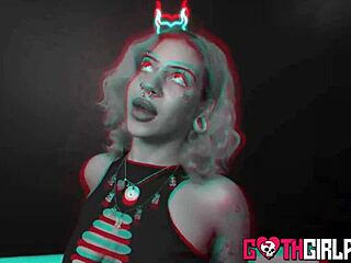 Tattooed Goth Nali Marie Fucked Deep by Horny Cock Shaved Pussy