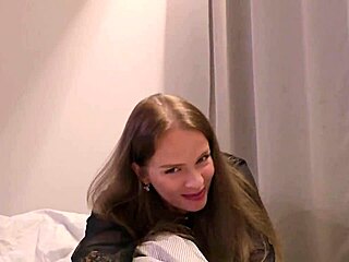 A neighbor sneaks through balcony into bedroom for huge cock pov fucking while husband waits at home