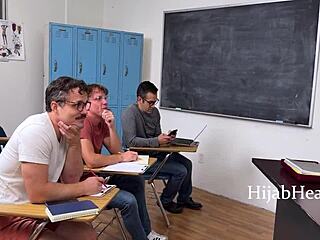 Class, today's fun assignment means fucking your teacher right in classroom