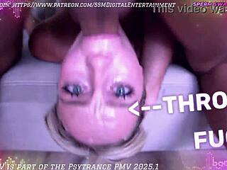 divine sloppy deepthroat upside down throat fuckin me