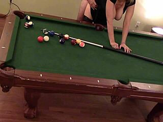 Hot Milf Wife Bent Over Pool Table Huge Tits Bounce Hard Handling!