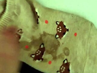 co worker's cute socks filled with hot sticky cum load