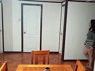 stepmom shocked by morning dining table fuck!