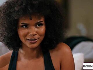 big tits ebony milf scissoring roommates in wild threesome