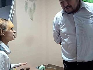 peruvian teen latina gets her wet shaved pussy pounded hard in carpentry class