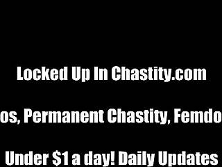 mandy taylor locks me in chastity for pov handjob humiliation