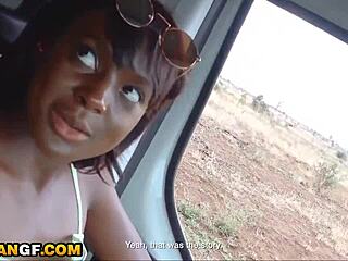 Rough interracial pounding slams amateur ebony girlfriend doggystyle hard!