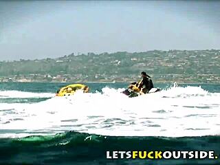 Blonde Tied Up for Outdoor Boat Sex Game Survival Challenge