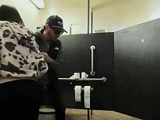 Wife confesses hotel restroom sloppy seconds while hubby watches cuckold style