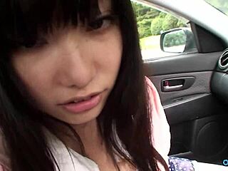 what if cute hairy asian teen fingers herself then blows cock in public car?