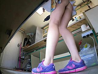 hey dumb bitch, did you forget the hidden cam catches your shaved pussy upskirt after food truck shift?