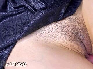 Teen'S Hairy Dripping Pussy Gets Big Cumshot Creampie Close-Up