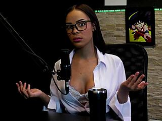alice vasconcelos strips sheer red teases tight pussy after boate stories