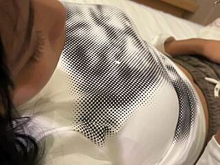 can't believe i fucked my classmate's shaved pussy cowgirl till cum covered belly.
