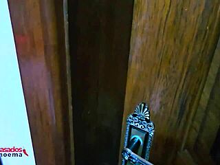 black bull sneaks shower tryst while cuckold waits outside