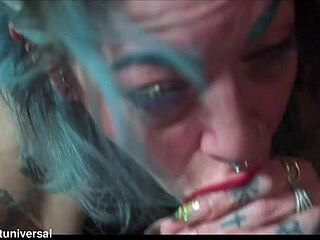 Skarlit Angel gags on black cock deepthroat face fuck from neighbor