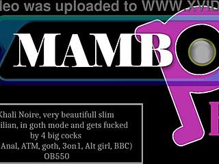 slim goth brazilian khali noire tempts four bbc in wild 3on1