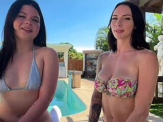 lesbian stepsis vacation threesome with lola indica feels wild