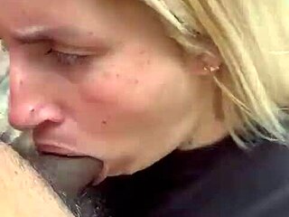 Blonde craves every drop sucking deep for cum in mouth addiction rush