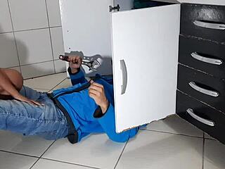 european teen's big ass takes monster cock anal creampie from plumber