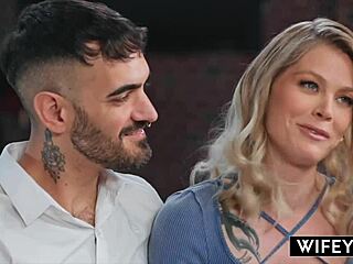 tiny hotwife sammm grips hubby's hand devouring neighbor's monster bbc doggystyle riding deepthroat