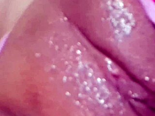 colombiana neighbor in shorts massages her huge natural tits and big ass with dildo