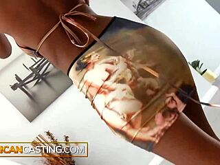 Big Tits Ebony Teen Model's Hairy Pussy Pounded Hard by Gringo