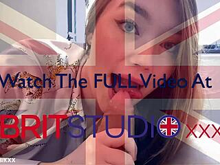 hot british teen gulps down massive cum facial after deepthroat blowjob!