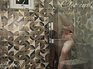 cleo cadillac's juicy latina ass shakes in the shower 💦😈