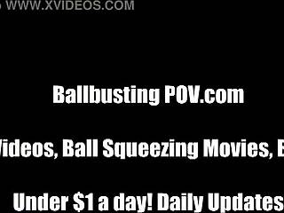 DOUBLE BALLBUSTING BEATS YOUR NUTS FLAT FROM TWO FEMDOM MISTRESSES!
