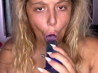 curvy british bbw blonde gives sloppy joi and begs for your thick cum load