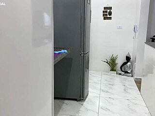 brazilian maid loves flashing her tight ass in tiny shorts while cleaning voyeur style
