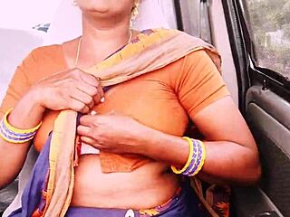 Indian Maid's Steamy Car Ride with Telugu Dirty Talk and Piss