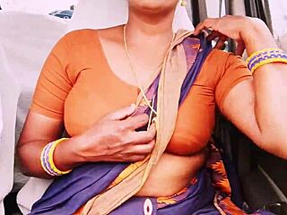 Indian Maid's Steamy Car Ride with Telugu Dirty Talk and Piss
