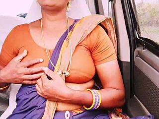 Indian Maid's Steamy Car Ride with Telugu Dirty Talk and Piss