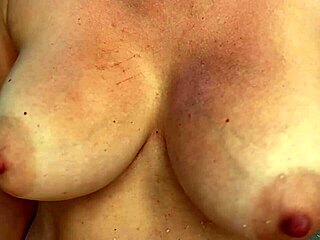 Italian milf Artemisia Love flashes huge tits outdoors horny
