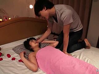 uhh slim skinny mature wife... seduces massage boy for cheating doggystyle fuck