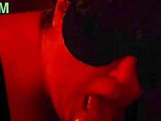 bbw wife submissive deepthroats licks swallows cum blindfolded maledom