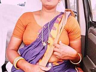 Indian Maid's Steamy Car Ride with Telugu Dirty Talk and Piss