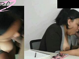 chubby latina boss trys anal doggystyle cumshot facial blooper close-up