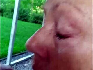 hey pov neighbor drop by early morning and deposit cum straight into thirsty mature candi annie's mouth