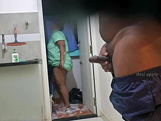 Desi maid's intriguing mouth skills surprise with deep sucking action